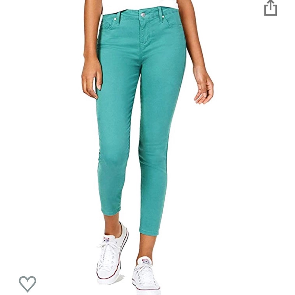 NWT Green Mid-Rise Ankle Colored Skinny Jeans
